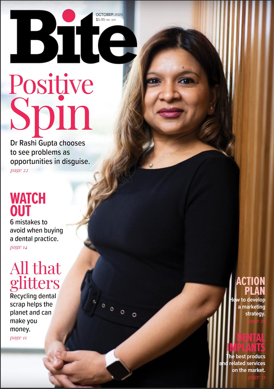 Dr Rashi Gupta Bite Magazine Cover Page