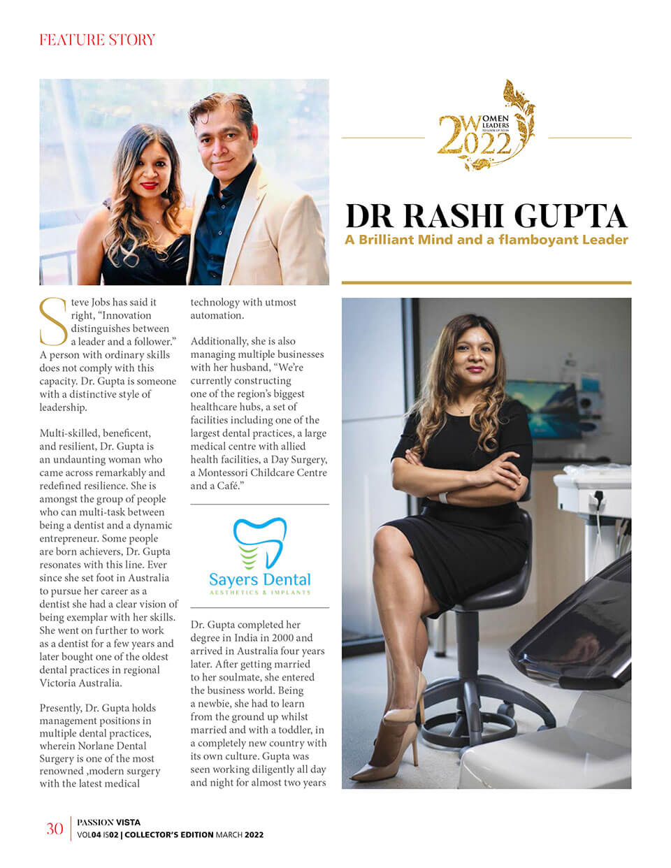 dr rashi gupta passion vista magazine story 2